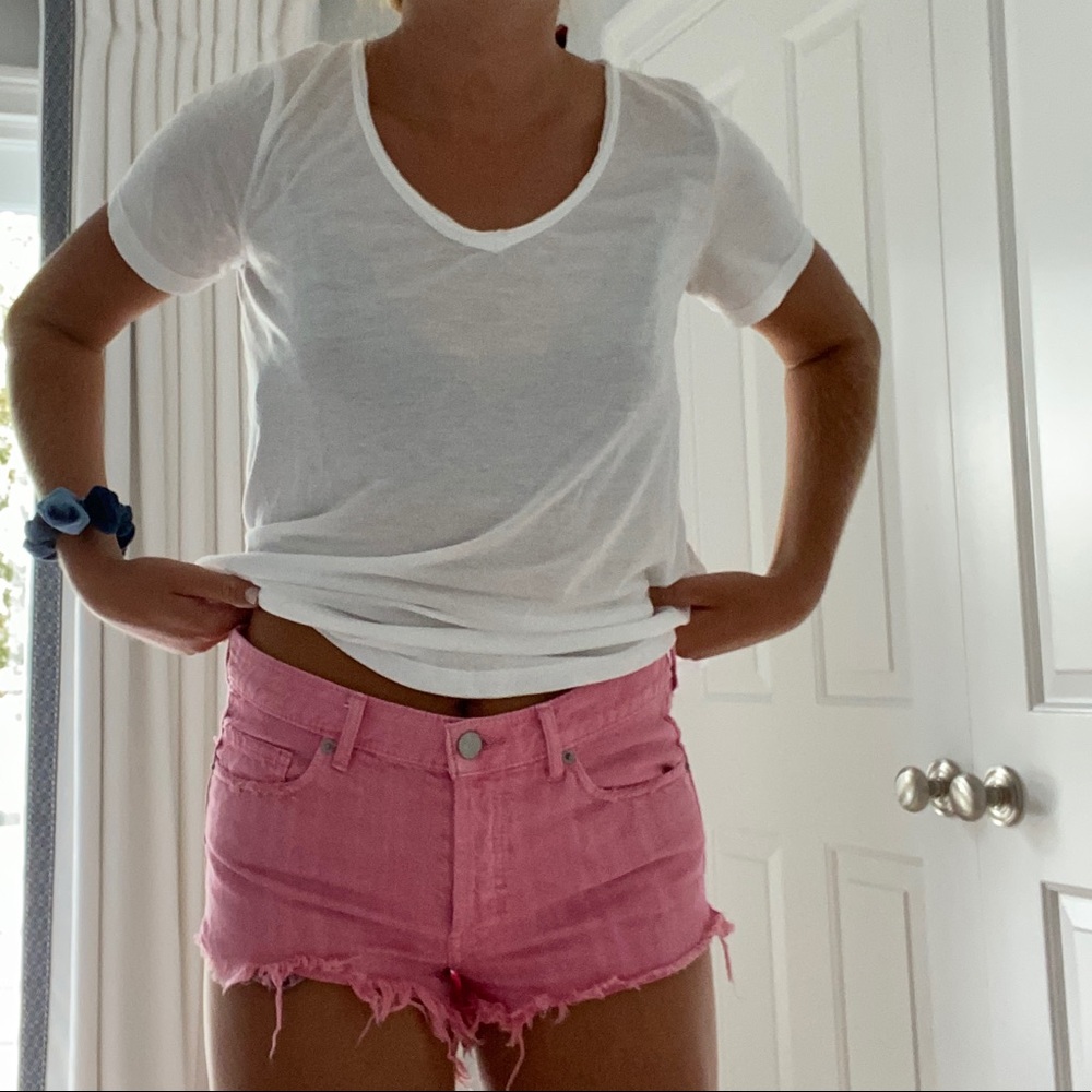 Pink Denim Free People Shorts